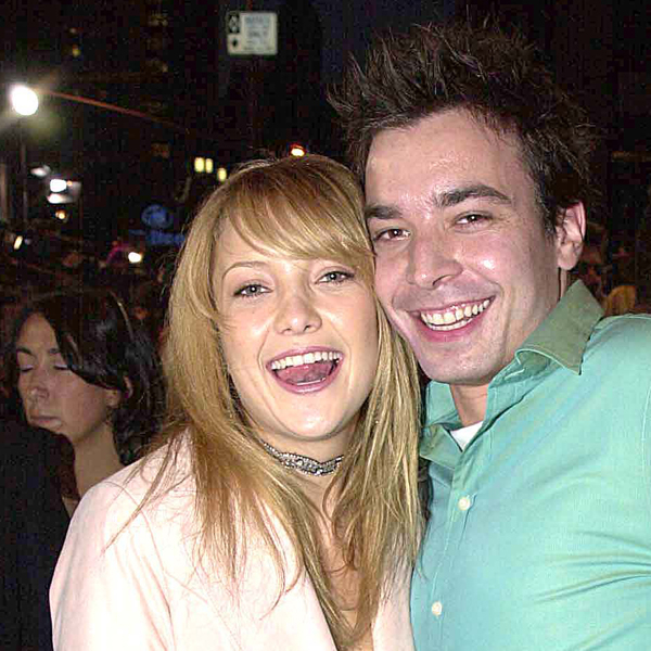 Jimmy Fallon Blushes As Kate Hudson Jokes About His Crush On Her E Online She was also a featured player in the ensemble cast of 200 cigarettes. jimmy fallon blushes as kate hudson