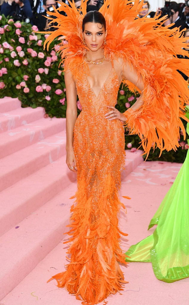 kylie jenner met gala red dress