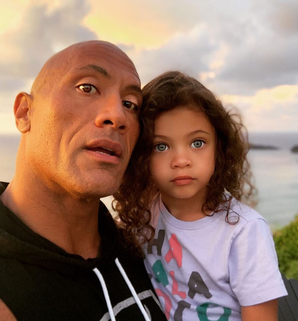 Dwayne Johnson's Daughters Give Him a Pink Makeover