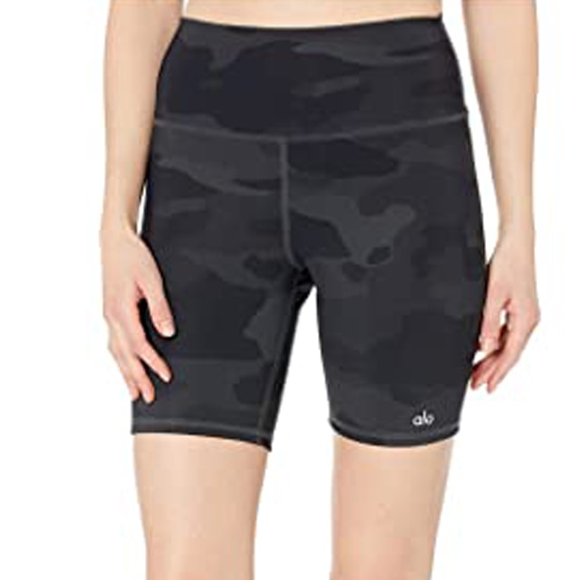 alo camo biker shorts