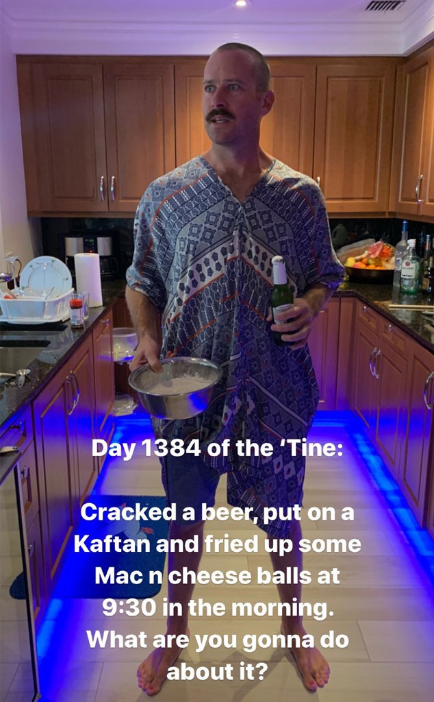 Armie Hammer, Shaved Head & Kaftan, IG