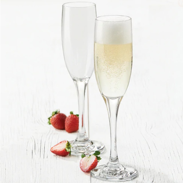 8 oz. Personalized Fiancé Reusable Glass Champagne Flute Set - 2 Ct.