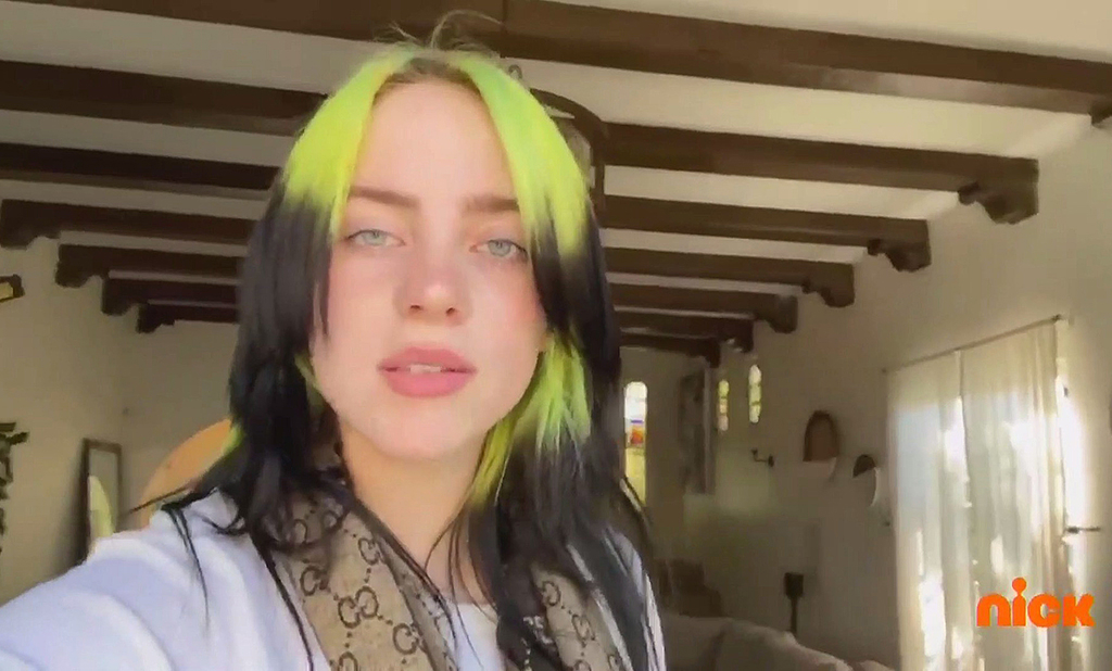 Billie Eilish from All the Stars at the 2020 Nickelodeon's Kids' Choice ...