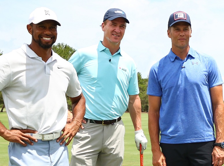 Tiger Woods, Tom Brady, Peyton Manning