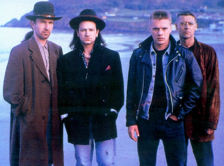 U2, Bono, The Edge, Larry Mullen Jr,  Adam Clayton, 1988