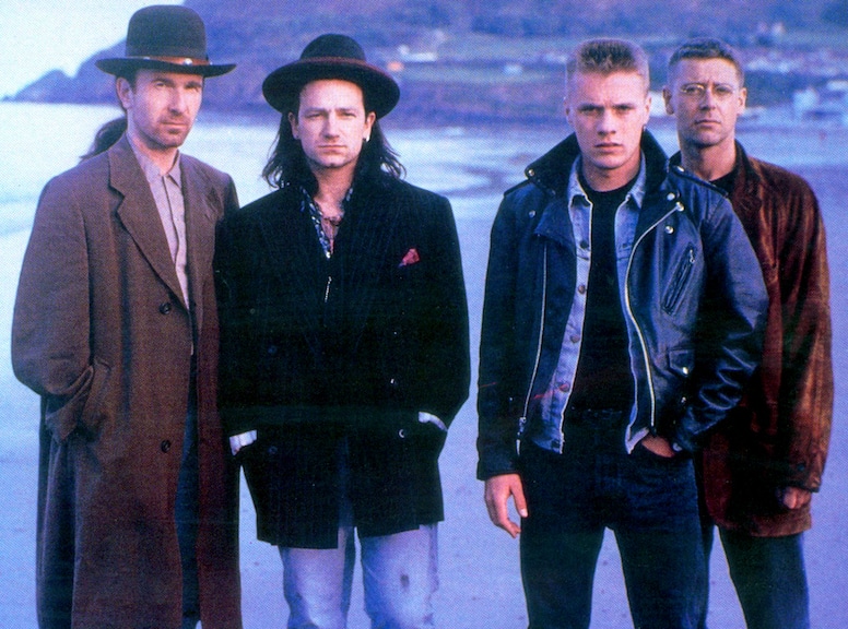U2, Bono, The Edge, Larry Mullen Jr, Adam Clayton, 1988