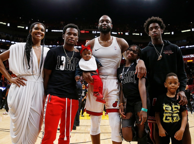 Gabrielle Union, Dahveon Morris, Kaavia Wade, Zaire Wade, Xavier Wade, Zaya Wade, Dwyane Wade