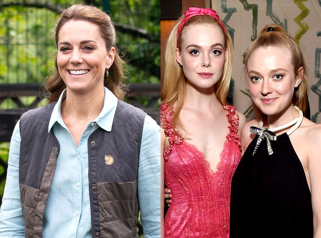 Related Celebrities, Kate Middleton, Dakota and Elle Fanning