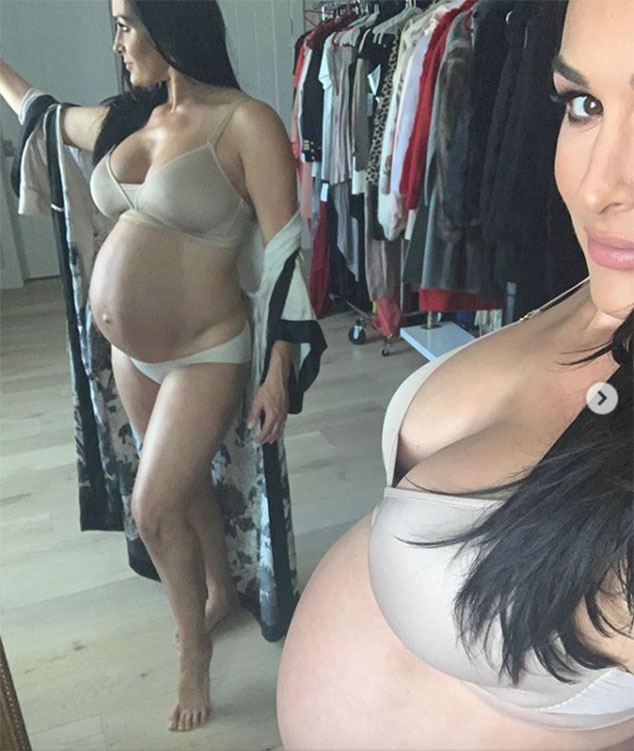 Pregnant Nikki Bella Gives a "Tummy Update" in Her Underwear Pregnant Nikki Bella Gives a "Tummy Update" in Her Underwear