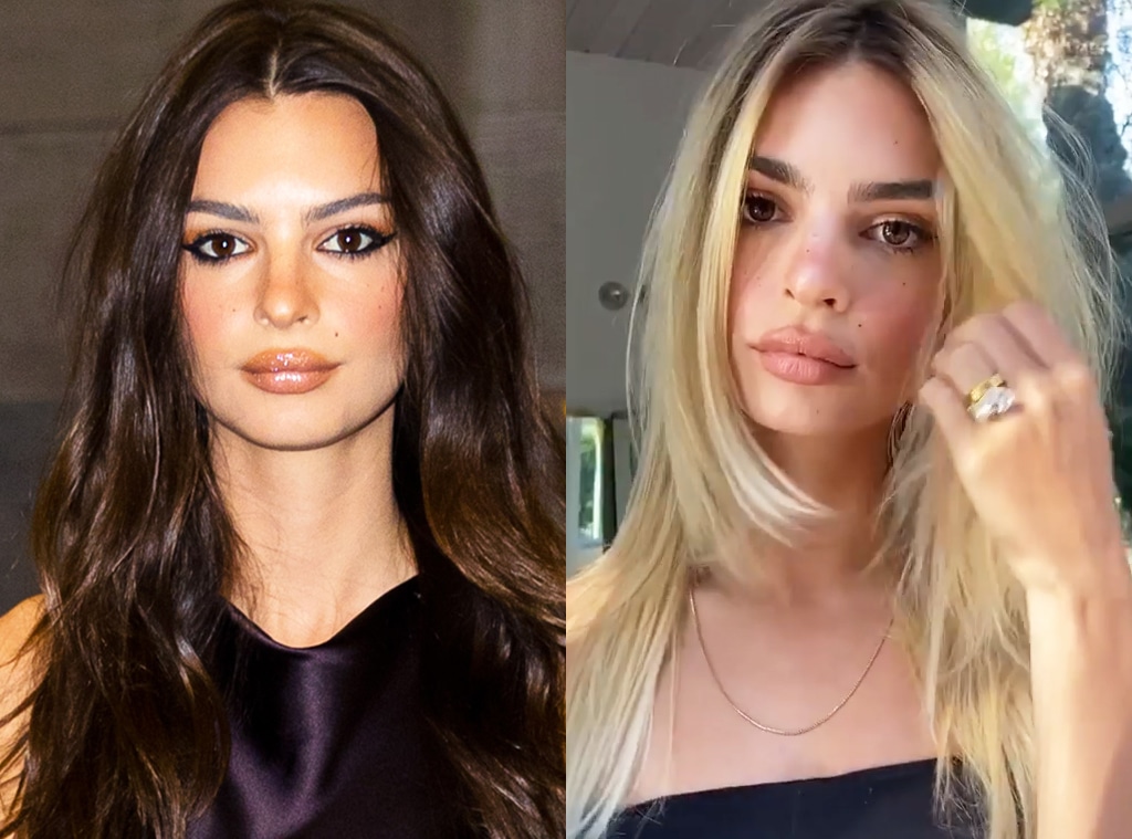 Emily Ratajkowski, Brown hair vs blonde hair