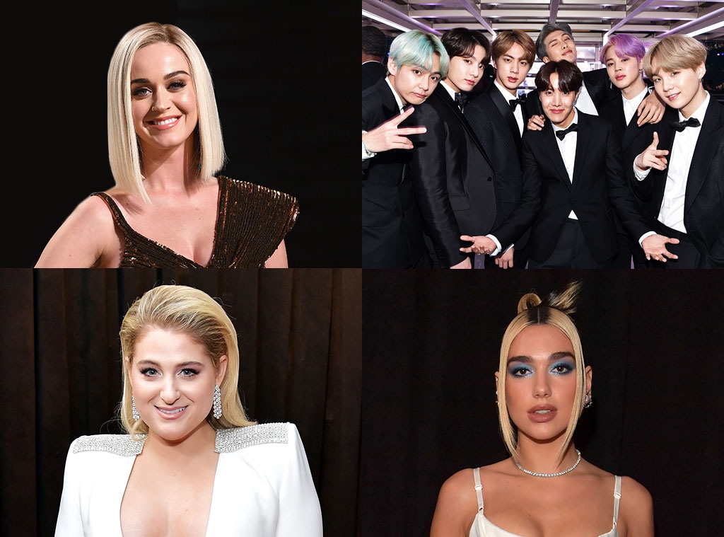 Katy Perry, BTS, Meghan Trainor, Dua Lipa