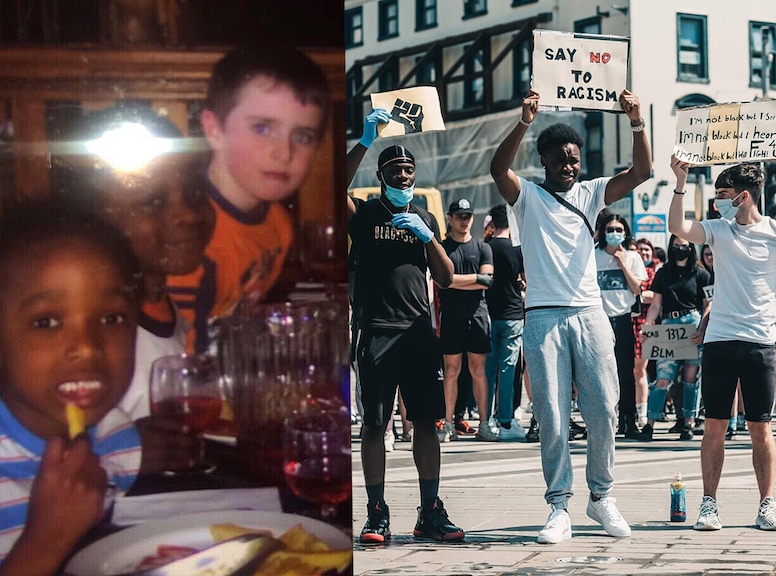 Childhood Friends Protest Together