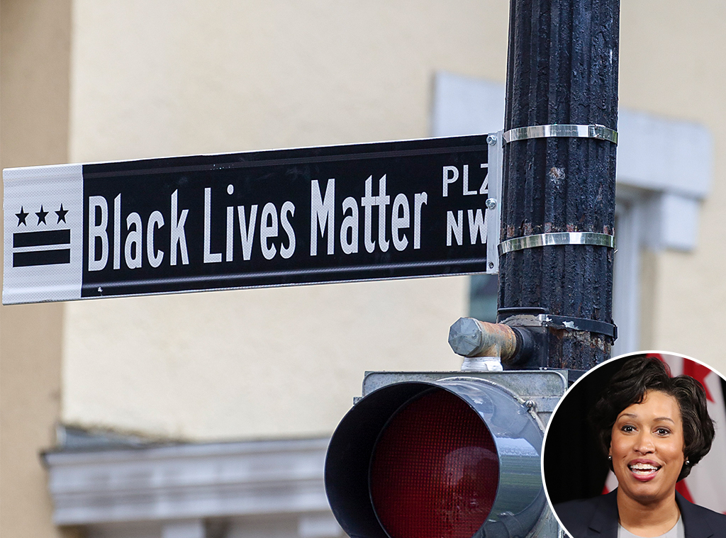 Black Lives Matter Street Sign, Mayor Muriel Bowser, Black Lives Matter