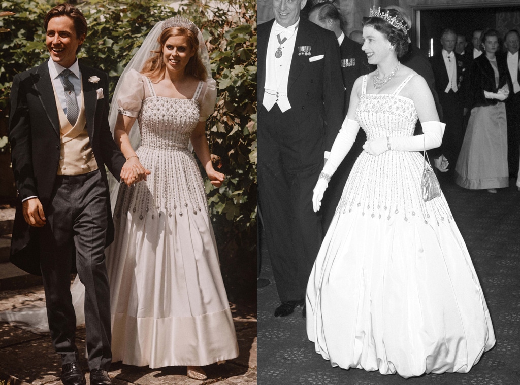 Princess Beatrice's Enchanting Wedding Dress Was Queen Elizabeth's - E! Online