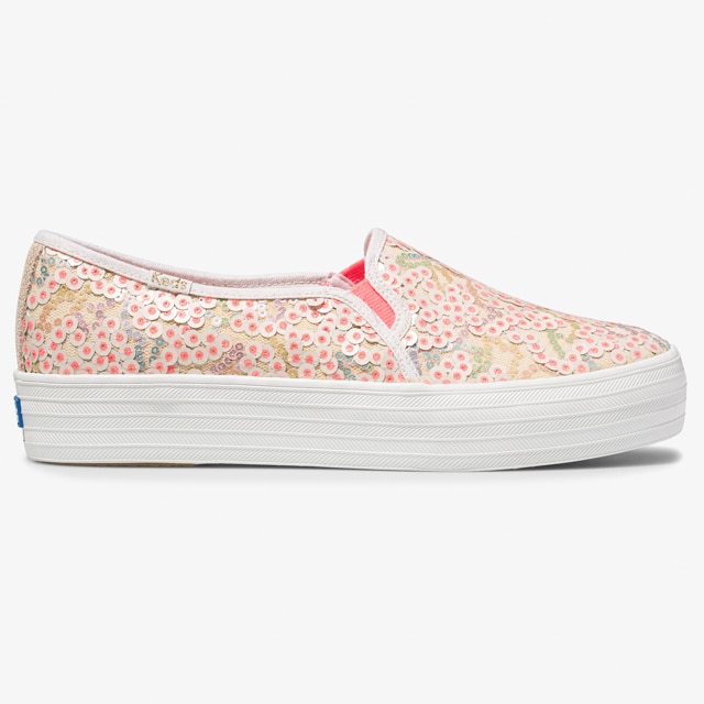 Red hot sale sequin keds