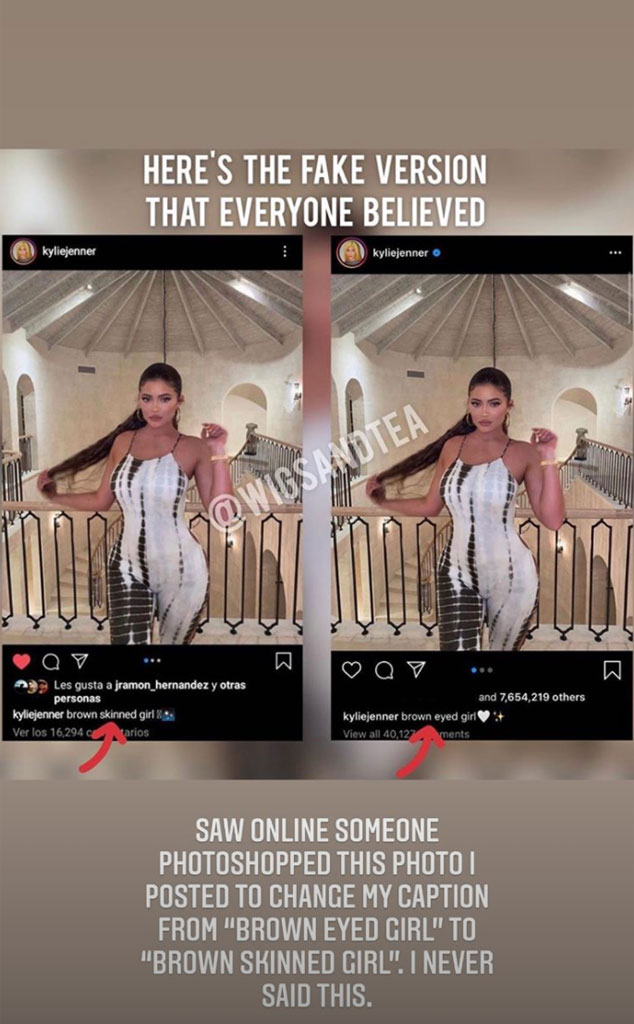 Kylie Jenner Calls Out Fake Caption On Instagram I Never Said This E Online