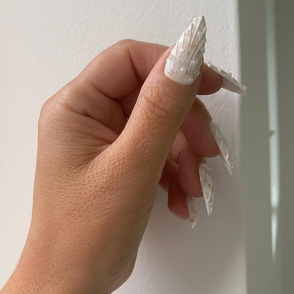 Unhas de concha, nail art