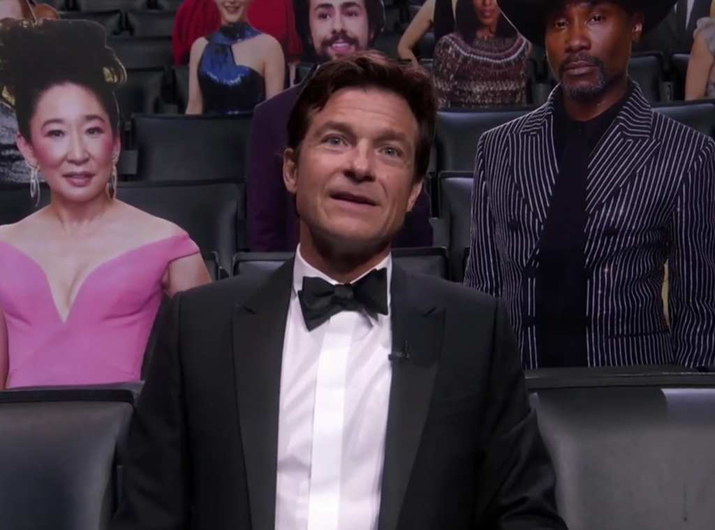 Jason Bateman & Some Cardboard Celebs Crash Jimmy Kimmel's Emmys Intro - E! Online