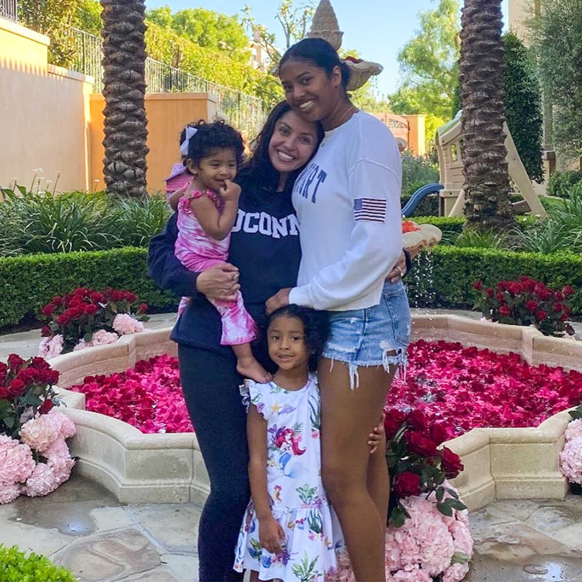 Vanessa Bryant enjoys a day at Disneyland with her daughters Natalia,  Bianka, and Capri