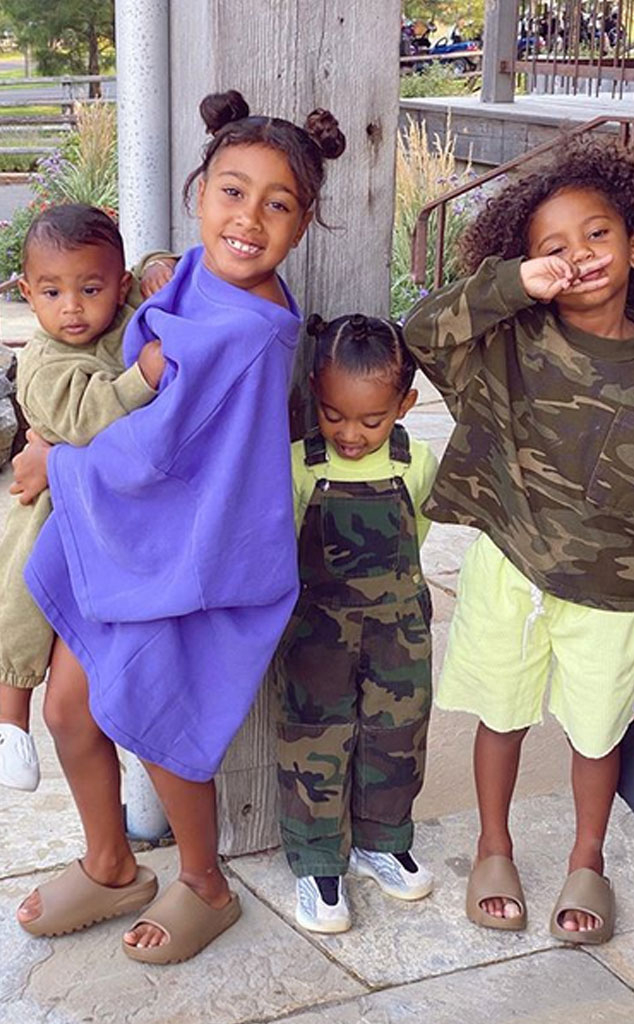 Saint West Is All Of Us In 2020 In Kim Kardashian S Latest Family Pics E Online