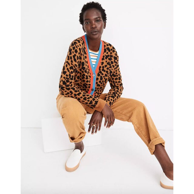 madewell x kule silk leopard bandana