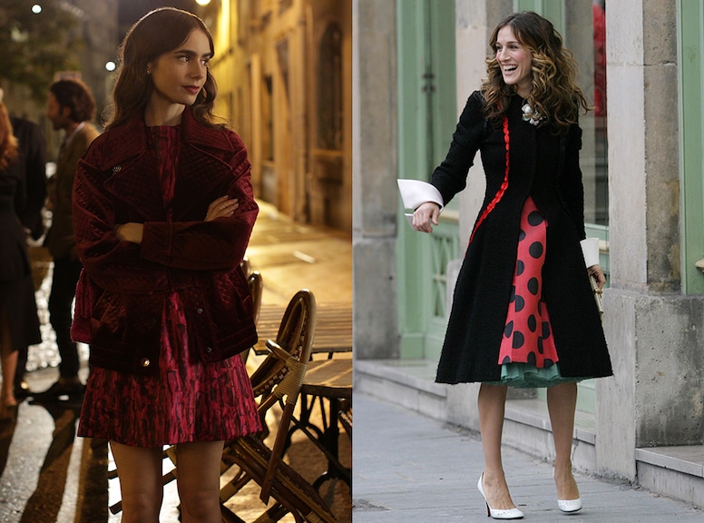 Lily Collins, Emily in Paris, Sarah Jessica Parker, Sex in the City