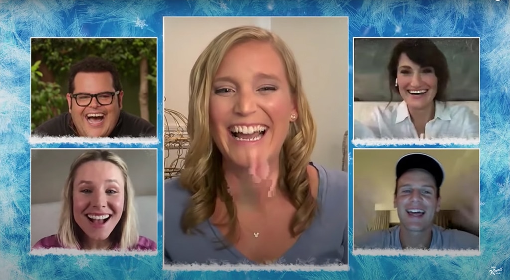 Josh Gad, Kristen Bell, Idina Menzel, Jonathan Groff, Frozen, Jimmy Kimmel Live