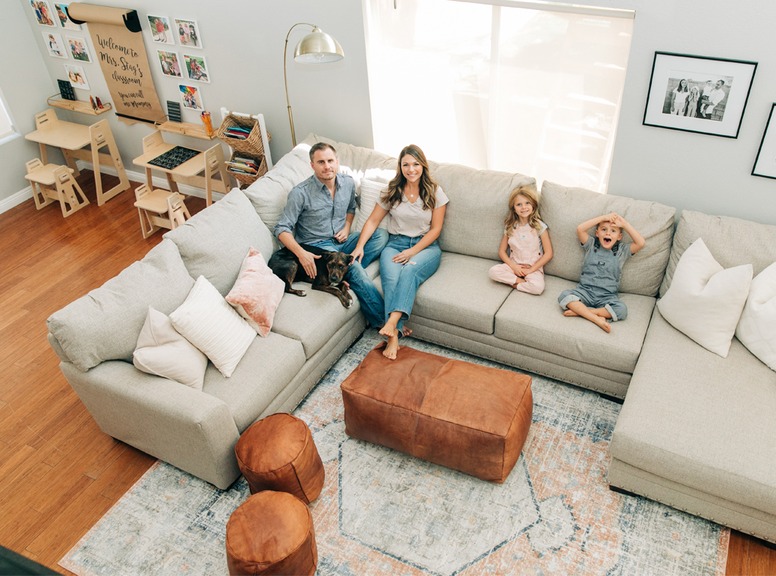 DeAnna Pappas Stagliano, living room, virtual learning