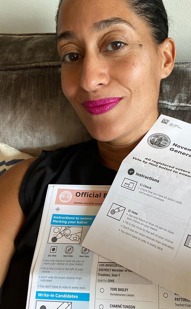 Tracee Ellis Ross, Celebrity voters, Instagram