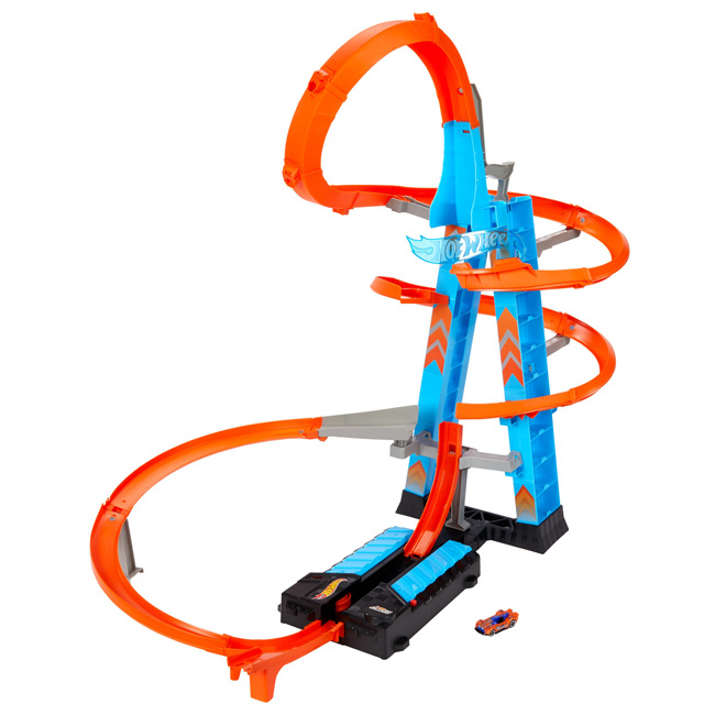 Hot Wheels - Pista de carros Spin Storm, Hot Wheels