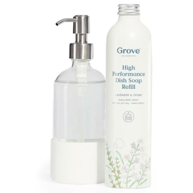 Grove Co. Reusable Glass Dish Soap Dispenser