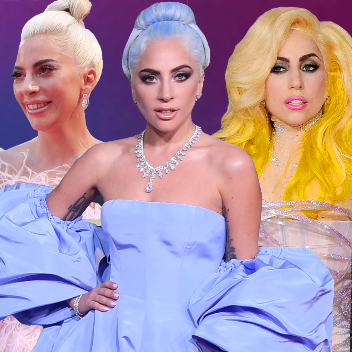 Lady Gaga de Brandon Maxwell 2019 no Oscar 2019, 91th Academy Awards, em  Hollywood, Califórnia.