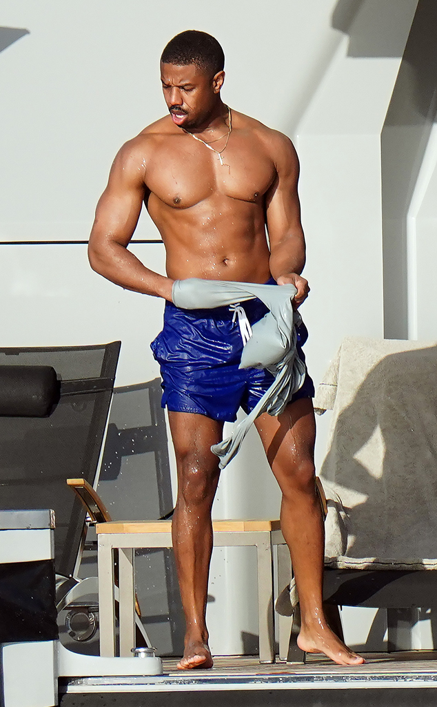 Michael B. Jordan's Shirtless Pool Photo In St. Bart's: See Pic