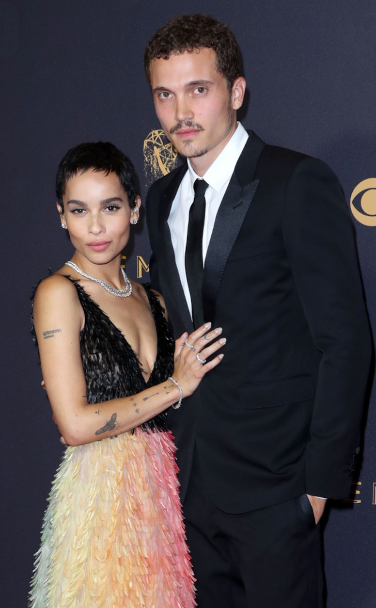 Zoe Kravitz, Karl Glusman, 2017 Emmy Awards