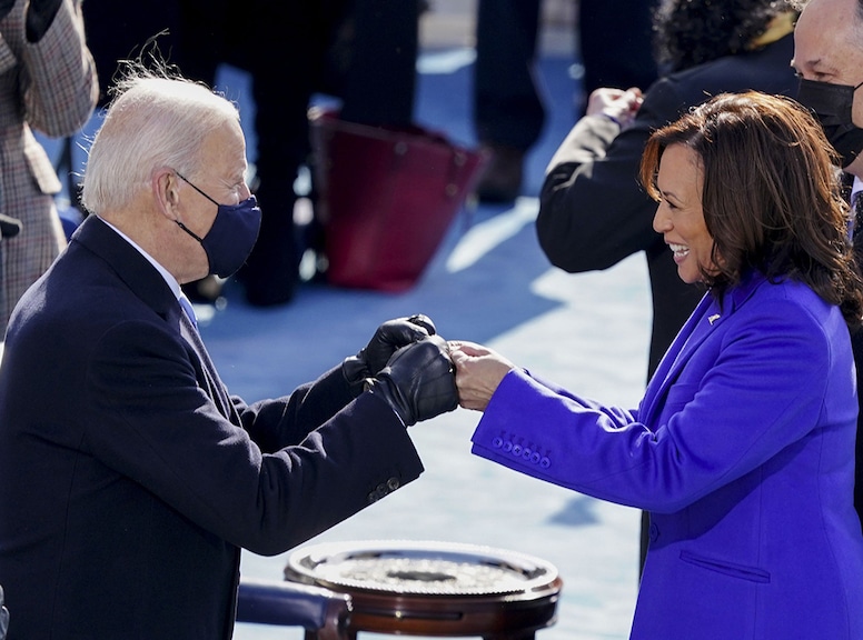 Joe Biden, Kamala Harris, Fist Bump, 2021 Presidential Inauguration