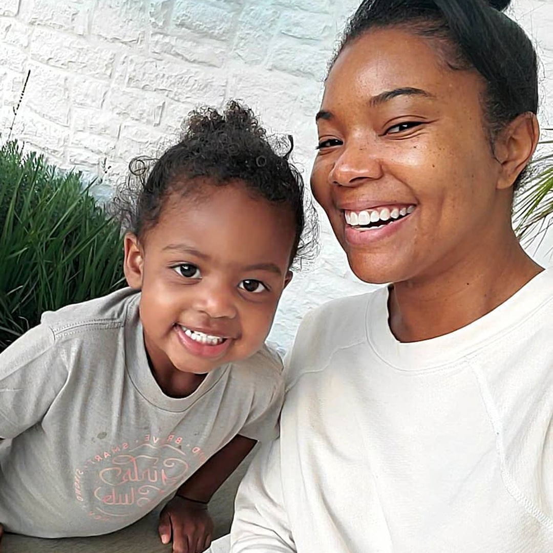 Watch Gabrielle Union And 2 Year Old Daughter Kaavia Fight Over Pasta E Online