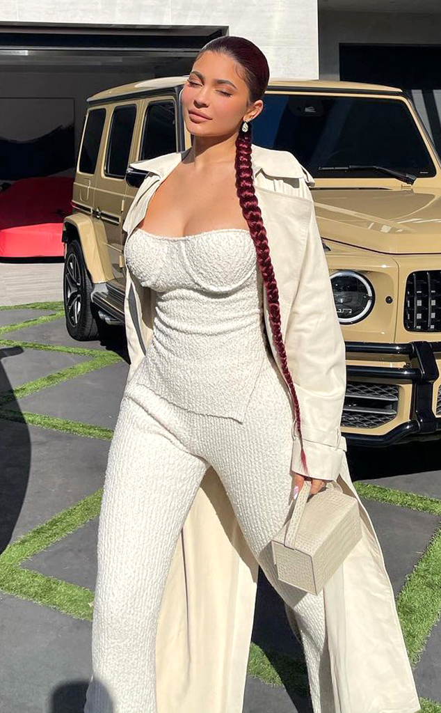 Kylie Jenner Styles a Full Versace Look in a Corset Jumpsuit