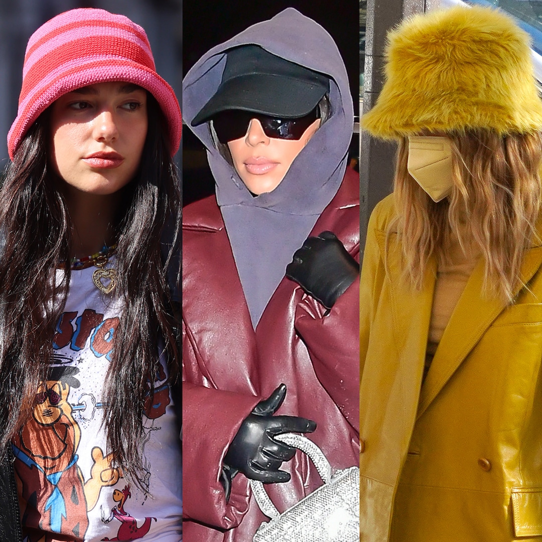 Fur Bucket Hats, Beanies & More Winter Hat Trends Celebs Are Rocking