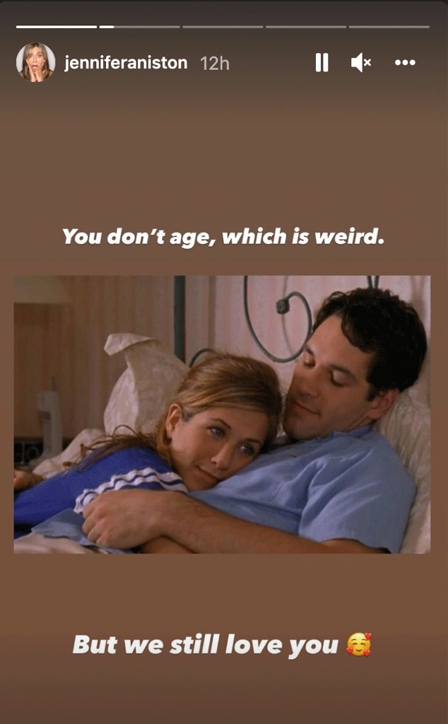 Jennifer Aniston, Paul Rudd, The Object Of My Affection, Instagram Story
