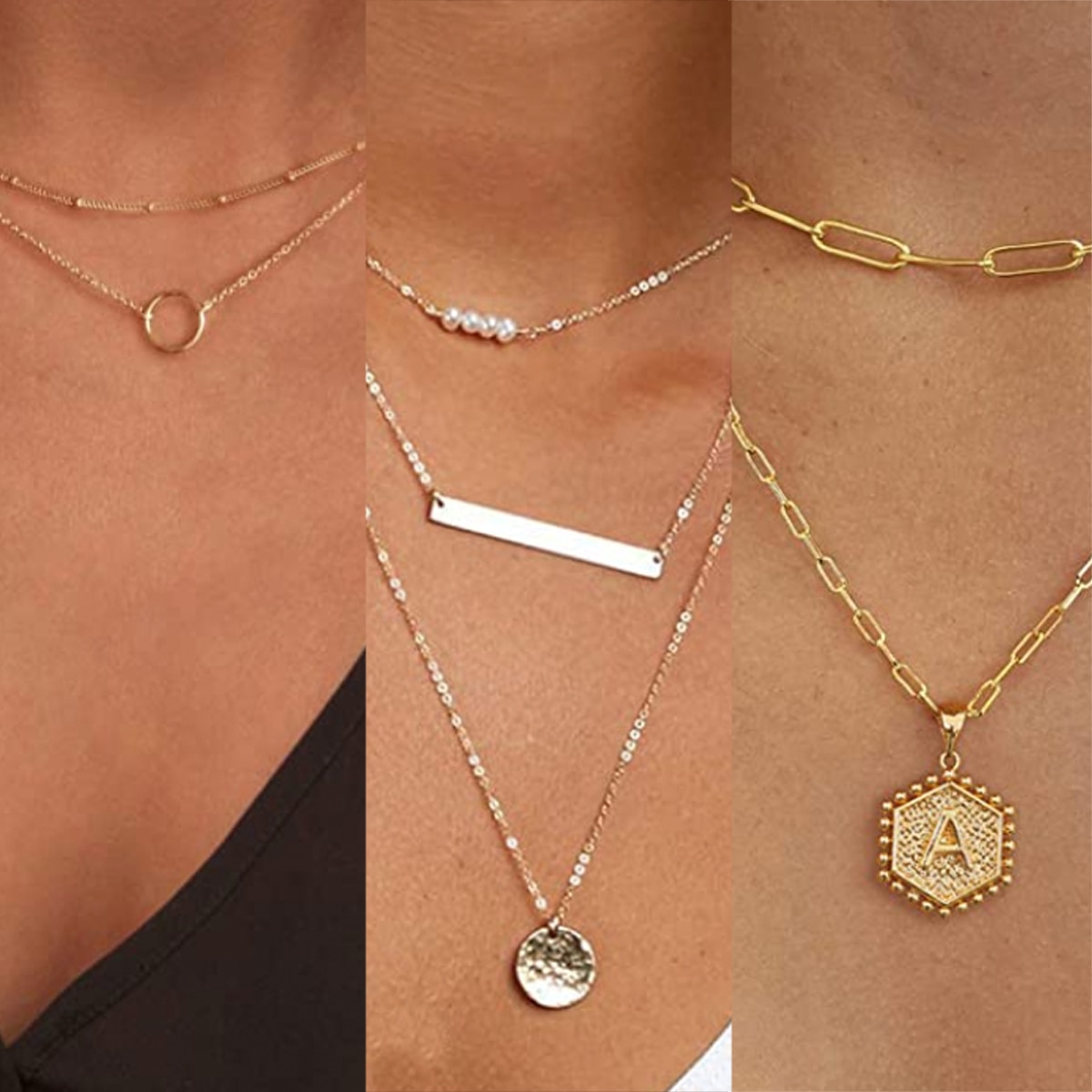 Women Necklace Multi-layer Long Chain Pendant Boho Choker Jewelry Fashion Lots 