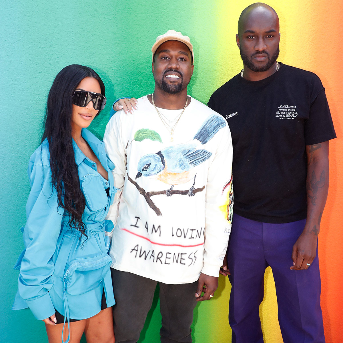 Kim Kardashian & Kanye West reunite at Virgil Abloh's tribute as