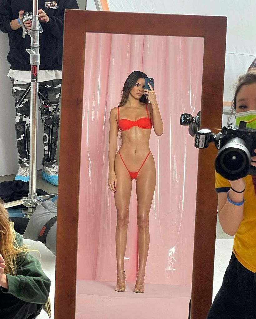 Image result for Kim Kardashian and Kendall and Kylie Jenner model ‘sexiest’ Skims lingerie yet