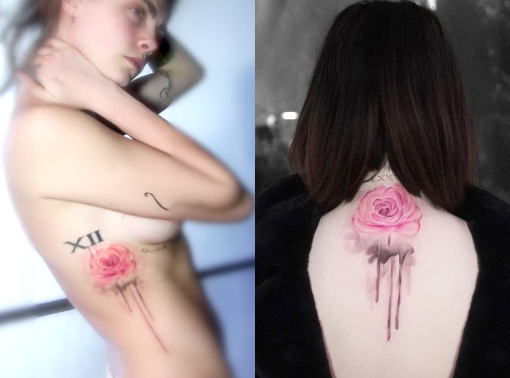 Cara Delevingne's white tattoo: A trend among celebrities.