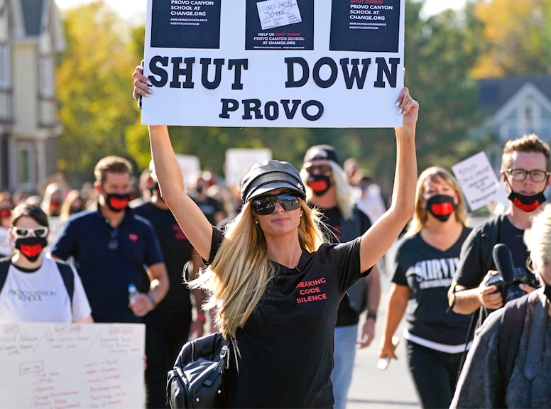 Paris Hilton, Utah boarding school protest, Provo Canyon