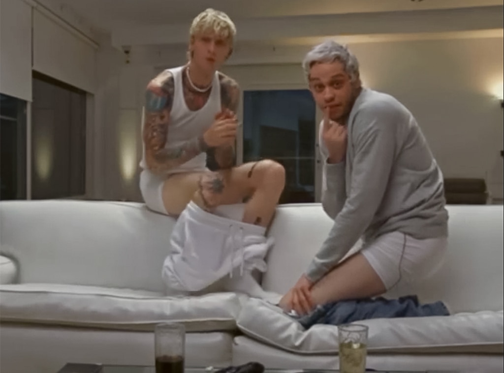 Pete Davidson and Machine Gun Kelly Strip Down to Their