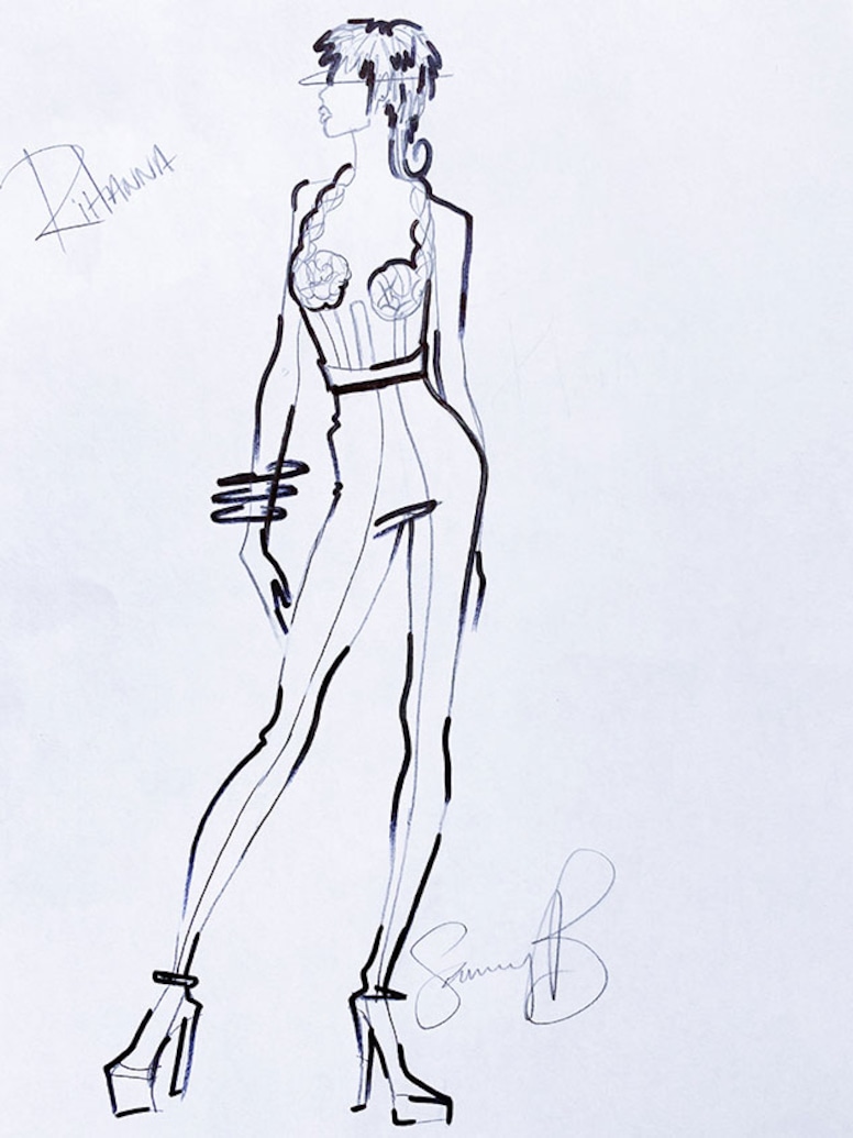 Sammy B, Designs, Fashion Week, Rihanna, Sketch