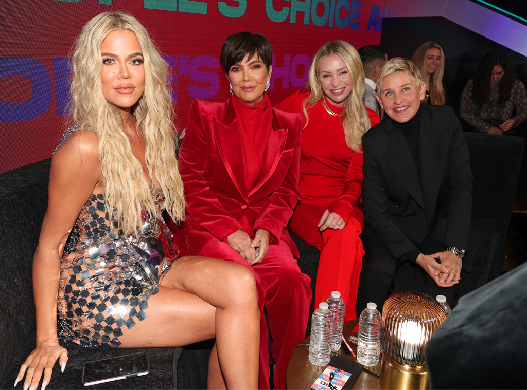 Khloe Kardashian, Kris Jenner, Portia de Rossi, Ellen DeGeneres, 2021 Peoples Choice Awards, Candids