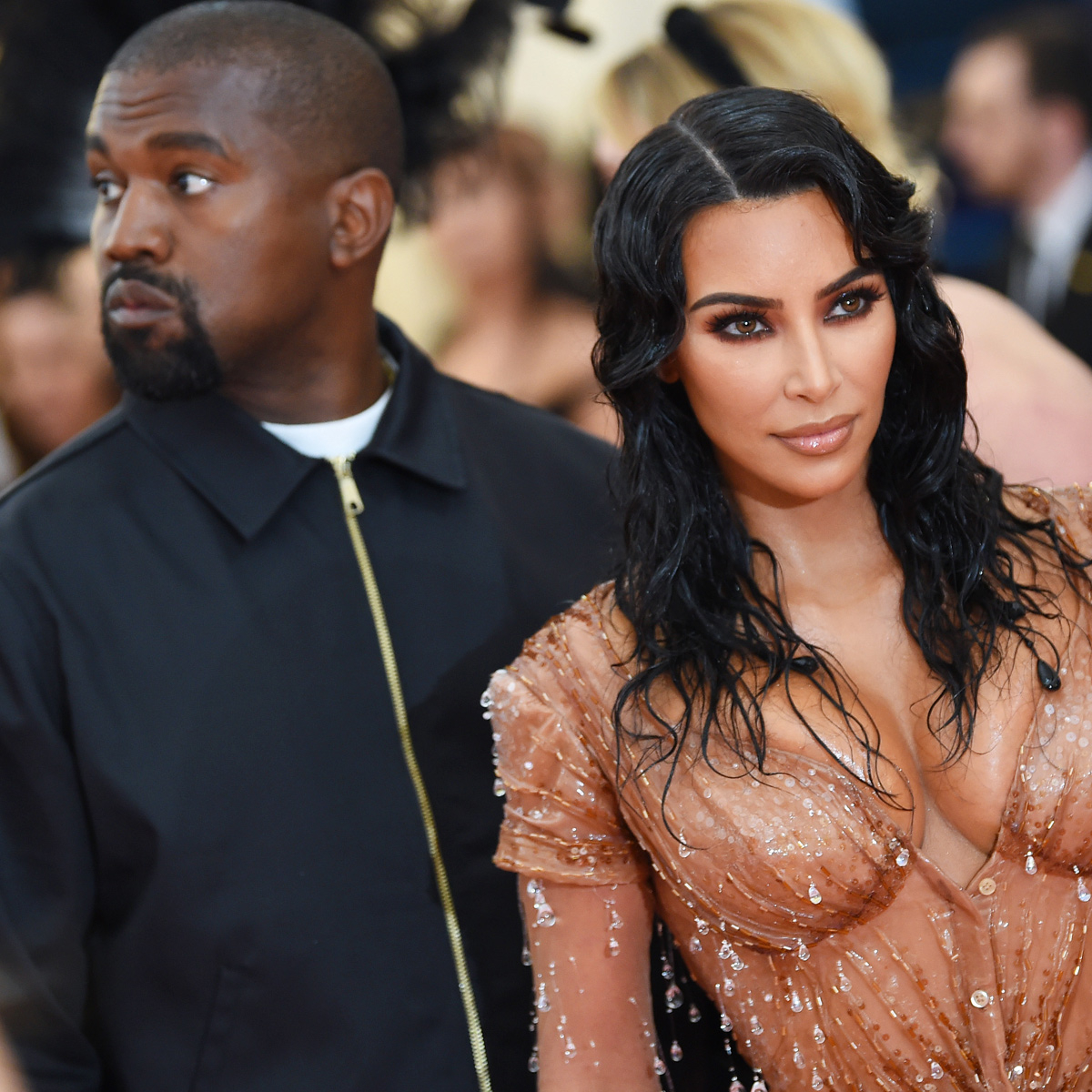 Kim "Blindsided" By Marilyn Manson's Presence at Kanye's Album Event - E!  Online