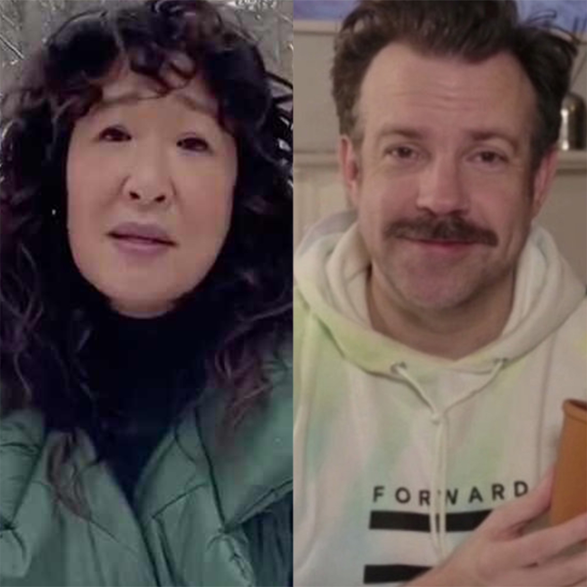 Sandra Oh, Jason Sudeikis, 2021 Golden Globe Awards