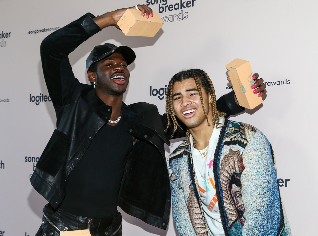 Lil Nas X Presents 24kgoldn With Song Breaker Of The Year Award E Online Ca Lil Nas X Presents 24kgoldn With Song Breaker Of The Year Award E Online Ca